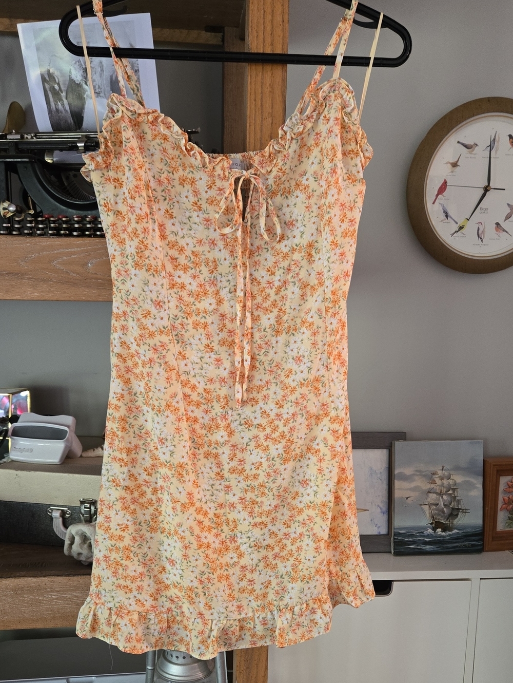 Dress Forum - NWT Peach Floral Ruffle Dress